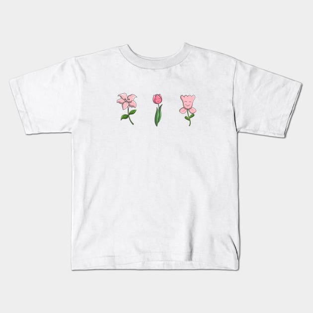 Kawaii Botanical Kids T-Shirt by Salfiart